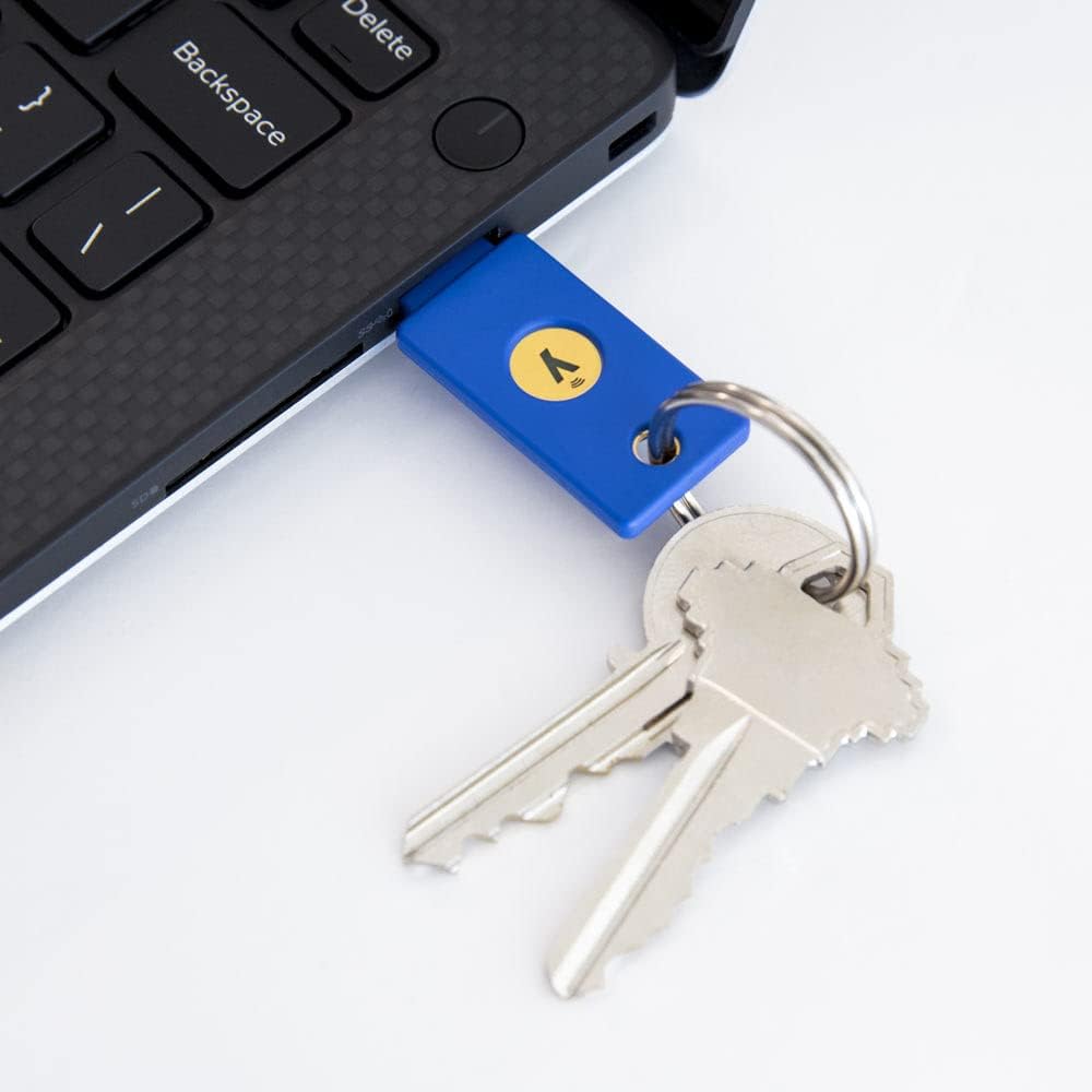 Yubico FIDO Security Key NFC and USB - Two Factor Authentication, Fits USB-A Ports and Works with Supported NFC Mobile Devices – FIDO U2F and FIDO2 Certified - More Than a Password