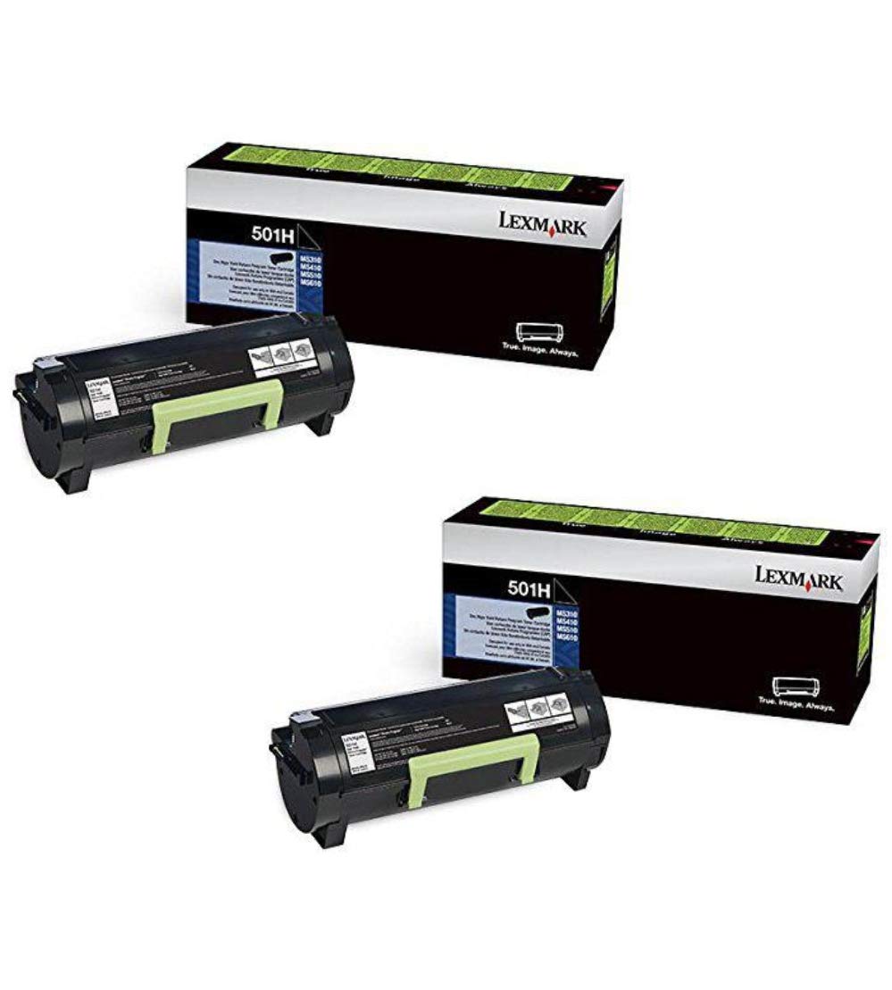 Lexmark 501H (50F1H00) High Yield Toner Cartridge 2-Pack