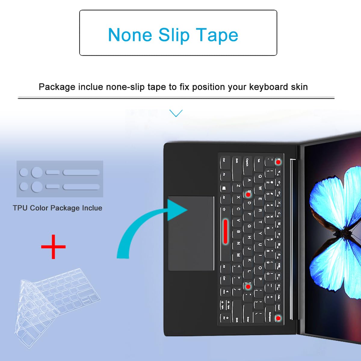 Keyboard Cover for Lenovo Thinkpad x1 Carbon Gen 11/10 14", ThinkPad T14 T14s L14 P14s Gen 4/Gen 3, ThinkPad X1 Yoga Gen 8/7, ThinkPad E14 Gen 6/5 (Not Fit T14 L14 P14s Gen 6/5/2/1, E14 Gen 7/4/3)