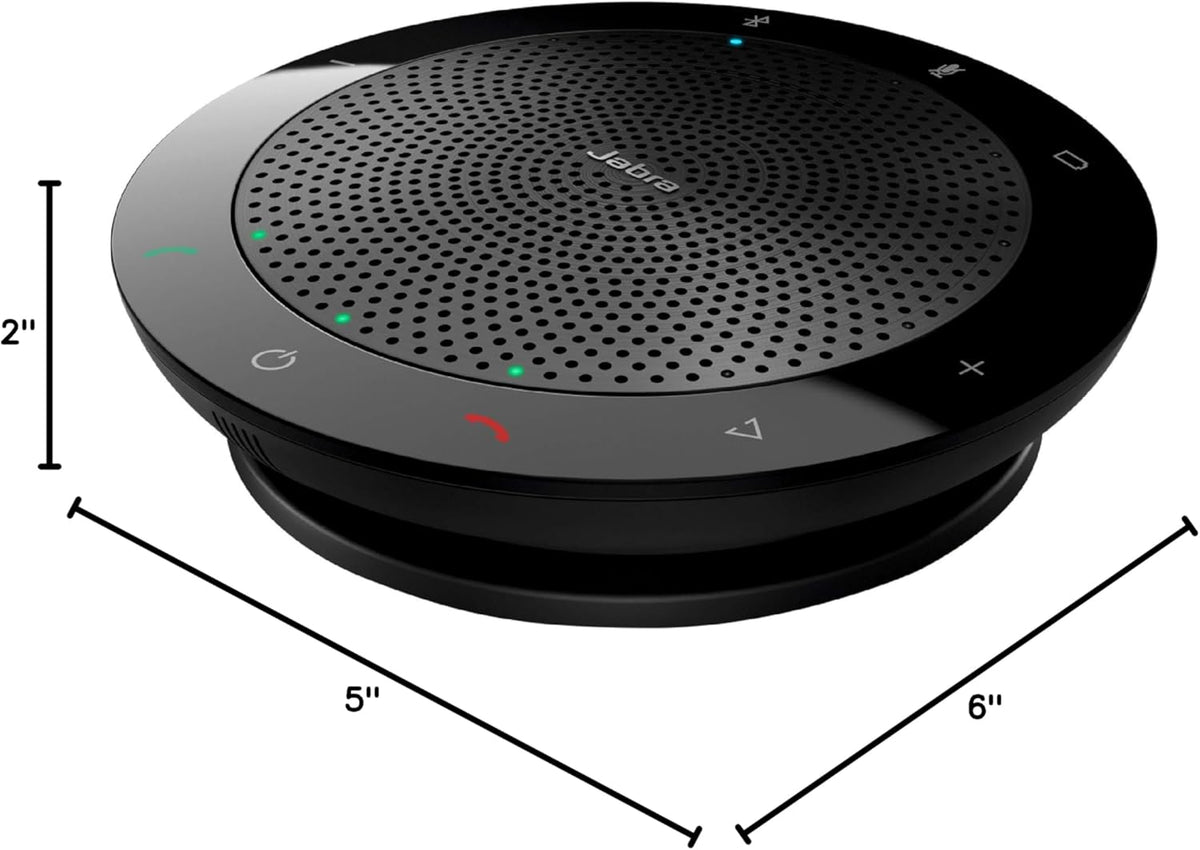 Jabra Speak 510 UC Wireless Bluetooth Speakerphone – Outstanding Sound Quality, Portable Conference Speaker for Holding Meetings Anywhere - Certified for Zoom & Google Meet