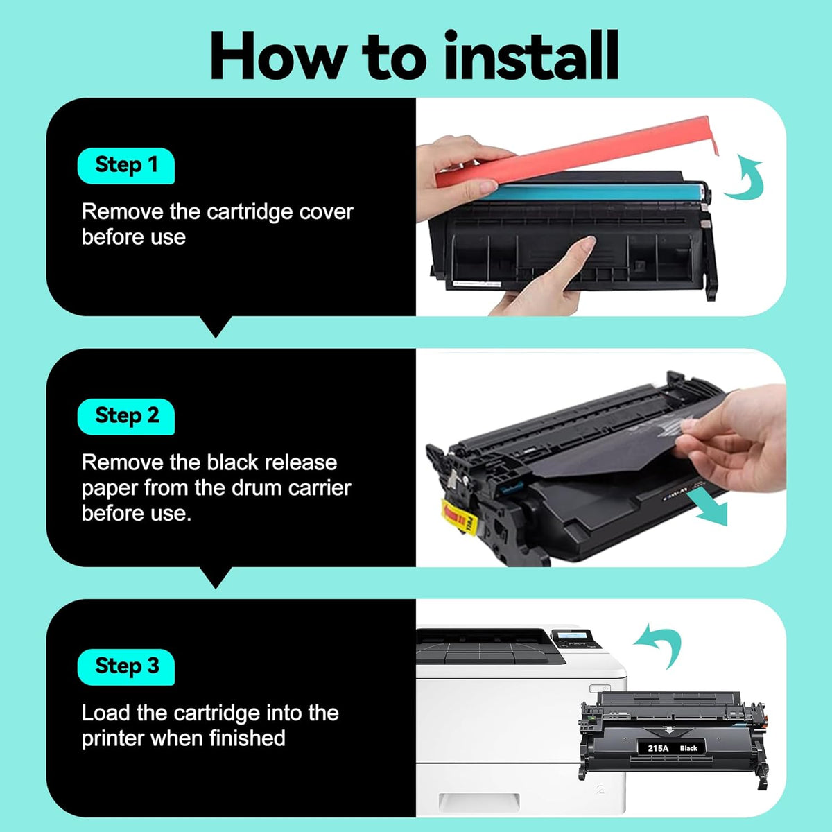 215A Toner Cartridges 4Pack Compatible for HP 215A Toner Cartridge with 215A Toner Color Laser Jet Pro MFP M183fw M183fdw M182 M182n M182nw M183 Pro M155 M155a M155dw(Black/Cyan/Yellow/Magenta)