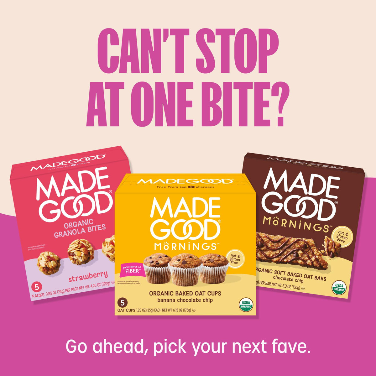 MadeGood Chocolate Lovers Variety Pack, Granola Bars, Morning Bars & Drizzled Birthday Cake Bars