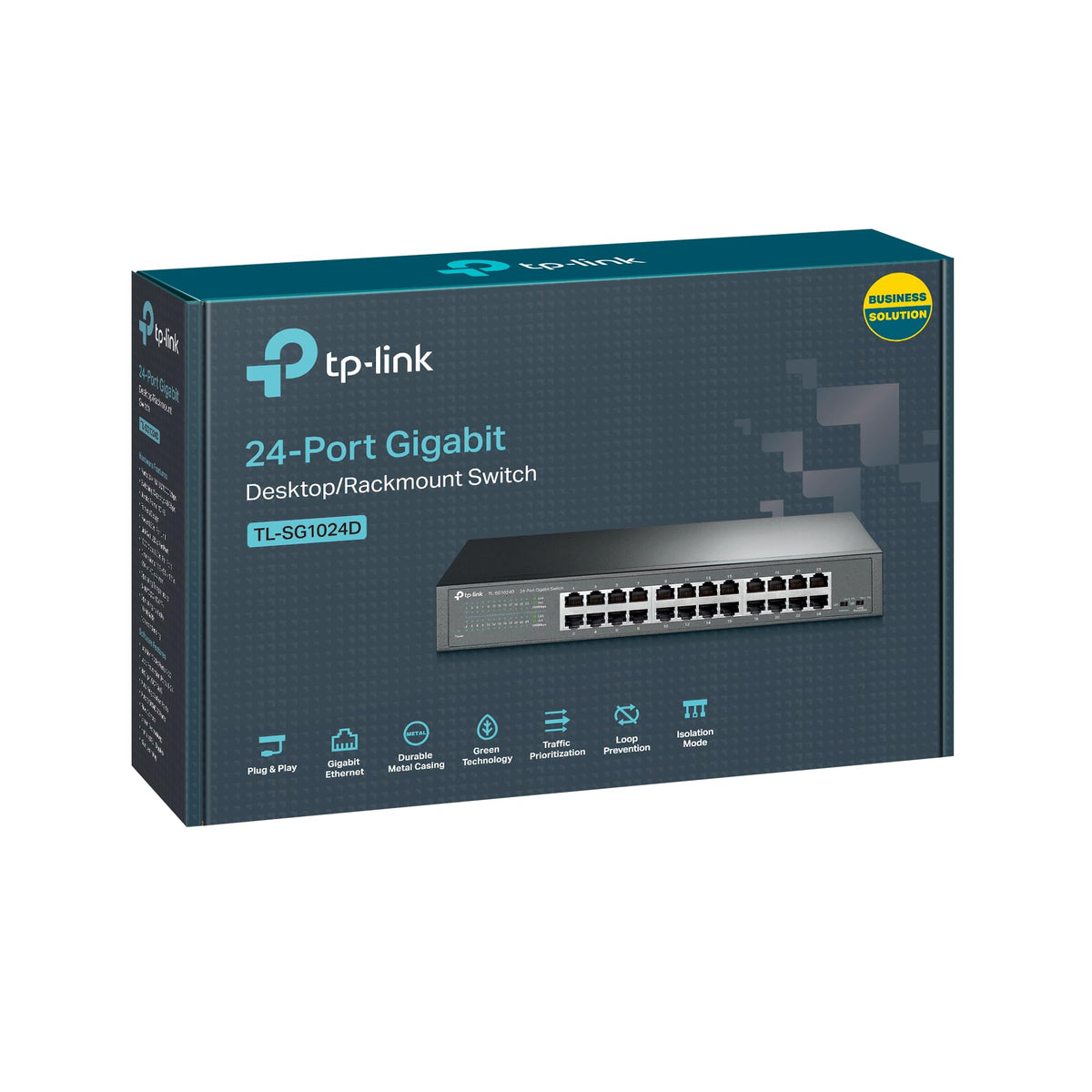 TP-Link 16-Port Gigabit Ethernet Unmanaged Switch Plug and Play Metal Desktop/Rackmount Fanless (TL-SG1016D)