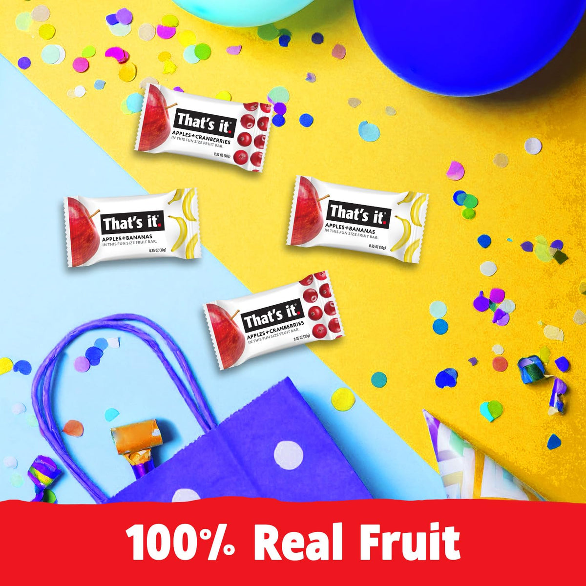 That’s it. Fun Size Fruit Bars Variety Pack (50 Pieces, 10g Each), Non-GMO, Kosher, Gluten Free, Breakfast Snacks, Allergy Friendly (Cherry-Cinnamon)