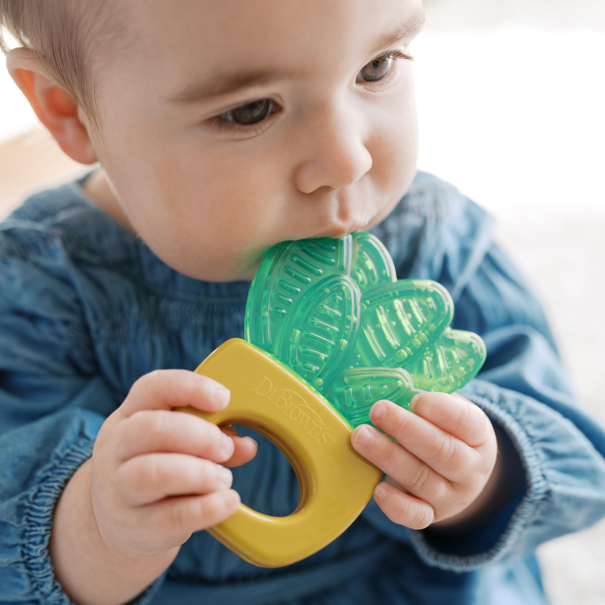 Dr. Brown's AquaCool Water-Filled Teether, Cooling Baby Teether Toy for Sore Gums, Apple Pineapple, BPA-Free, 3m+, 2-Pack