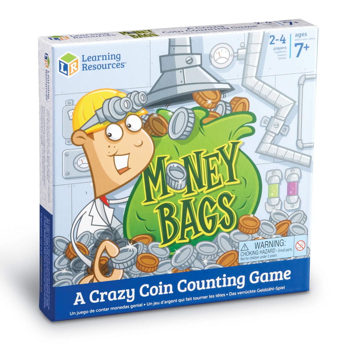 Learning Resources Money Bags Coin Value Game - Classroom Math Games, Financial Literacy for Kids, Play Coins for Kids, Counting Games, Money Board Game