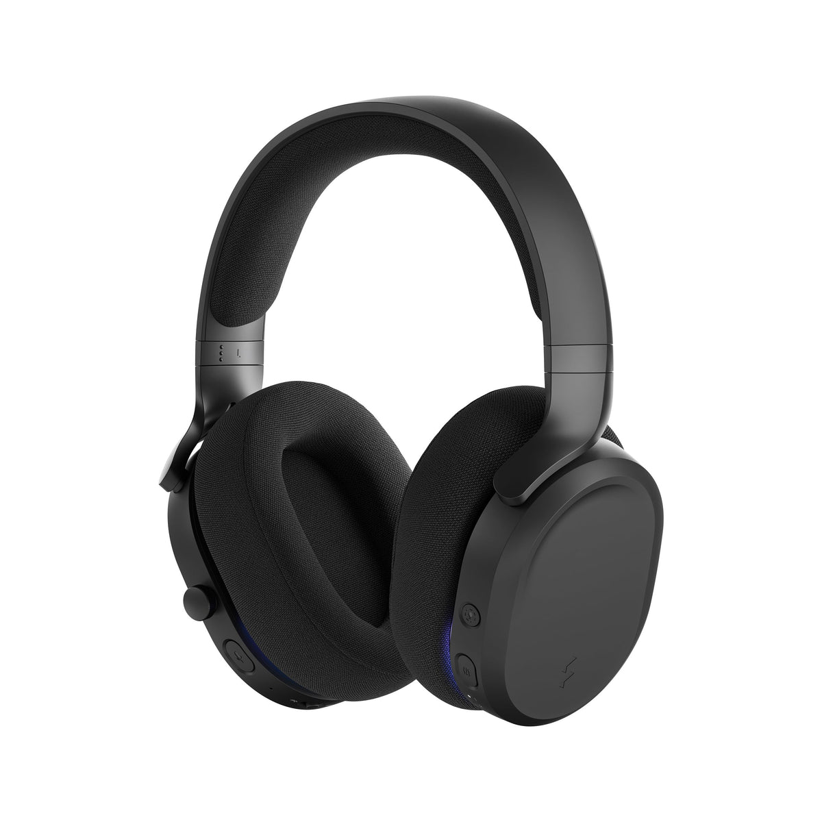 Fractal Design Scape Dark - Wireless PC Gaming Headset - Detachable Flip-to-Mute Microphone with Noise Cancellation - Battery Life Up to 40 Hours - Configurable Ambient Lighting - Black