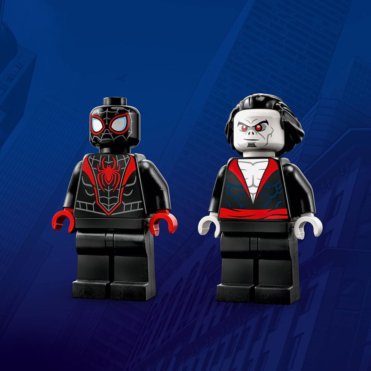 LEGO Marvel Spider-Man Miles Morales vs. Morbius 76244 Building Toy - Featuring Race Car and Action Minifigures, Adventures in The Spiderverse, Movie Inspired Set, Fun for Boys, Girls, and Kids