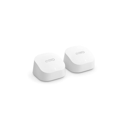 Amazon eero 6+ mesh wifi system - Supports internet plans up to a Gigabit, Coverage up to 4,500 sq. ft., Connect 75+ devices, 3-pack