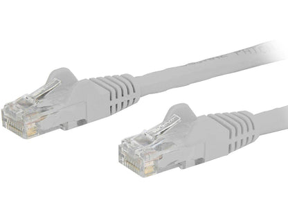 StarTech 15ft CAT6 Ethernet Cable - White CAT 6 Gigabit Ethernet Wire -250Mhz 100W PoE RJ45 UTP Network Patch Cord Snagless with Strain Relief (N6PATCH15WH)