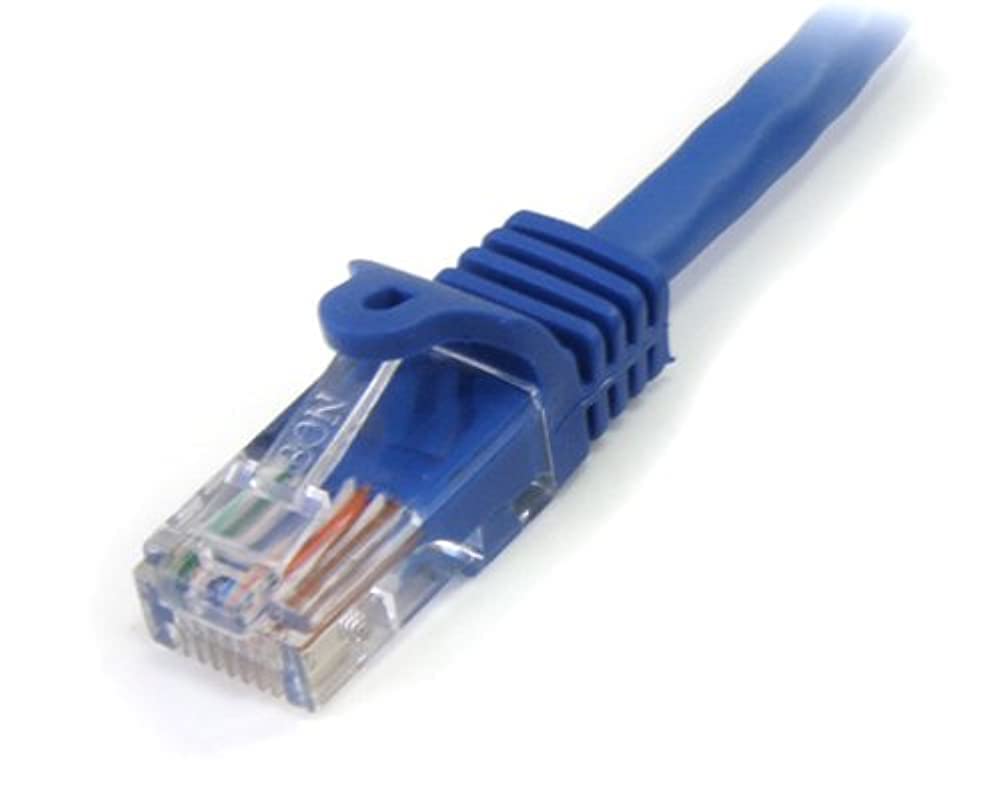 StarTech.com 3 ft. (0.9 m) Cat5e Ethernet Cable - Power Over Ethernet - Snagless - Blue - Ethernet Network Cable (RJ45PATCH3)