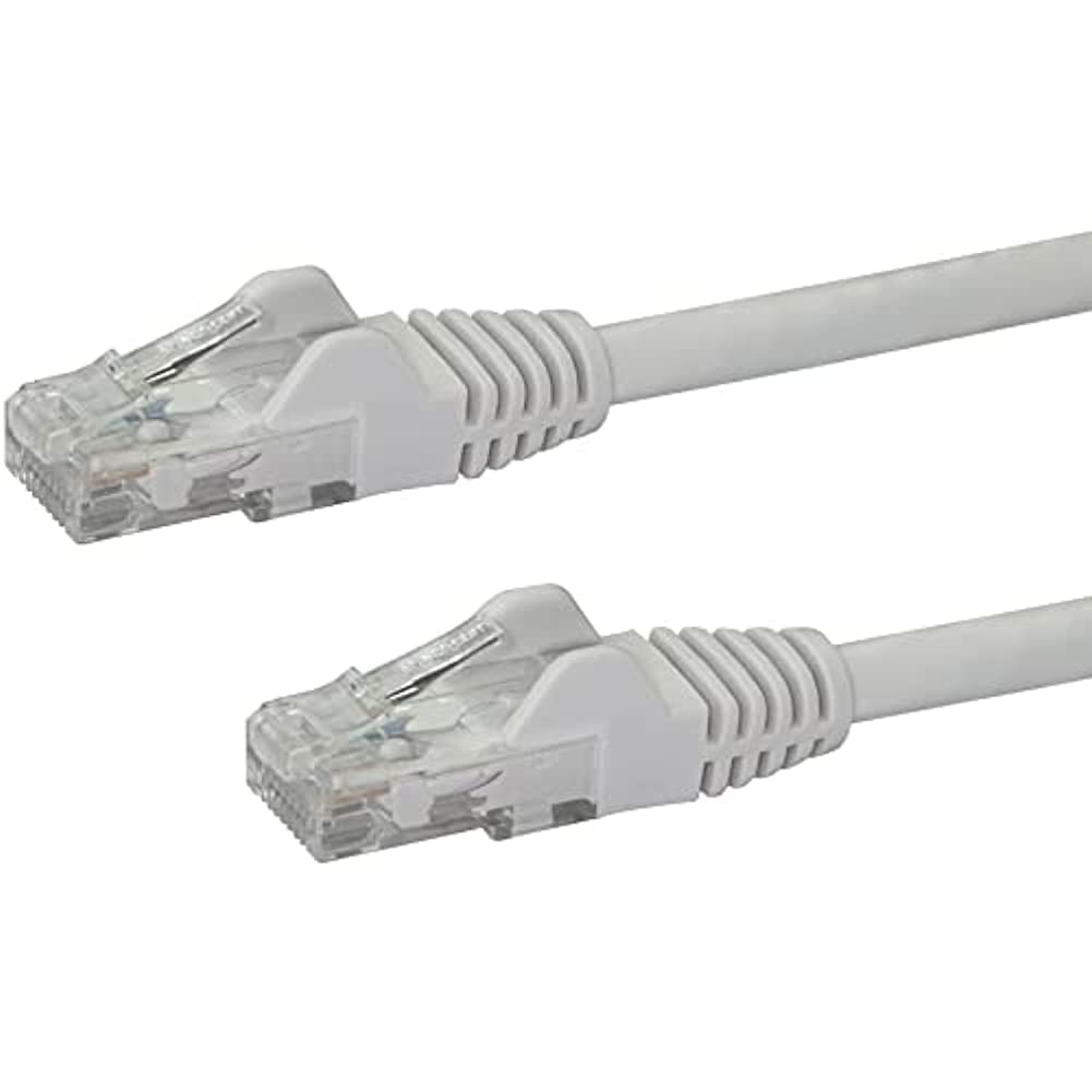 StarTech 15ft CAT6 Ethernet Cable - White CAT 6 Gigabit Ethernet Wire -250Mhz 100W PoE RJ45 UTP Network Patch Cord Snagless with Strain Relief (N6PATCH15WH)