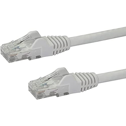 StarTech 15ft CAT6 Ethernet Cable - White CAT 6 Gigabit Ethernet Wire -250Mhz 100W PoE RJ45 UTP Network Patch Cord Snagless with Strain Relief (N6PATCH15WH)