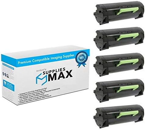 Compatible Replacement for Lexmark MS-410/MS-415/MS-510/MS-610 Series GSA High Yield Toner Cartridge (5/PK-10000 Page Yield) (NO. 501X) (50F0X0G_5PK)