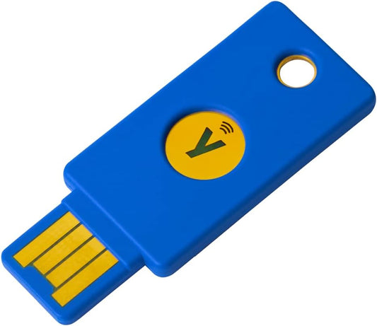 Yubico FIDO Security Key NFC and USB - Two Factor Authentication, Fits USB-A Ports and Works with Supported NFC Mobile Devices – FIDO U2F and FIDO2 Certified - More Than a Password