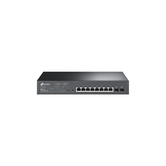 TP-Link TL-SG2210MP | Jetstream 10 Port Gigabit Smart Managed PoE switch | 8 PoE+ Ports @ 150W, 2 SFP Slots | Omada SDN Integrated | PoE Recovery | IPv6 | Static Routing | Limited Lifetime Protection