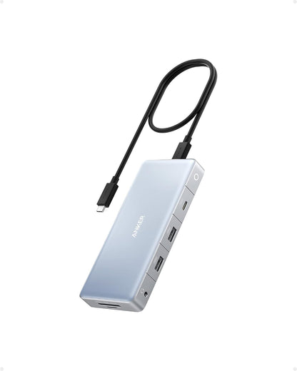 Anker 575 USB-C Hub (12-in-1, Dual HDMI, DP), Triple Display Docking Station, 10 Gbps Data Ports, 4K HDMI and DisplayPort, Max 100W Pd-in, Ethernet, for Dell, Thinkpad Laptop and More