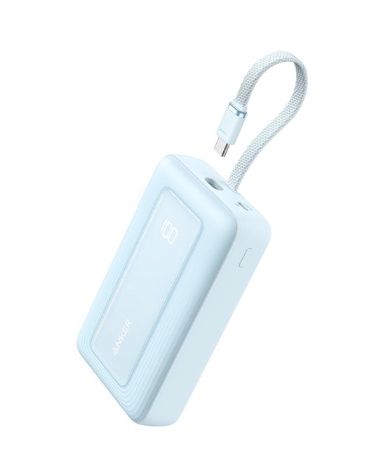 Anker Zolo Power Bank (2025 Upgraded Version), 20,000mAh 30W High-Speed Portable Charger with Built-in USB-C Cable, Battery Pack for iPhone 17/16 / 15 Series, Galaxy, and More