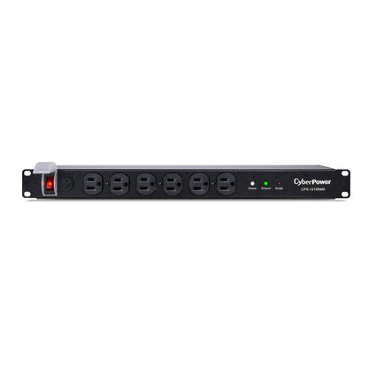 CyberPower CPS1215RMS Surge Protector, 120V/15A, 12 Outlets, 15 ft Power Cord, 1U Rackmount