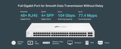 TP-Link TL-SG108S 8 Port Gigabit Ethernet Switch | Desktop/Wall-Mount | Plug & Play | Fanless | Sturdy Metal | 3 Year Manufacturer Warranty | 802.1p/DSCP QoS & IGMP Snooping | Compact Design