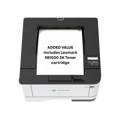 Lexmark MS431DN Laser Printer - Monochrome - 42 ppm Mono - 2400 dpi Print - Automatic Duplex Print - 100 Sheets Input - Gigabit Ethernet