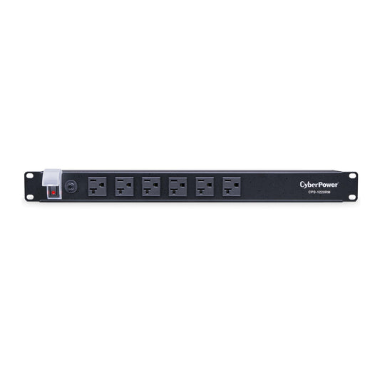 CyberPower CPS1215RMS Surge Protector, 120V/15A, 12 Outlets, 15 ft Power Cord, 1U Rackmount