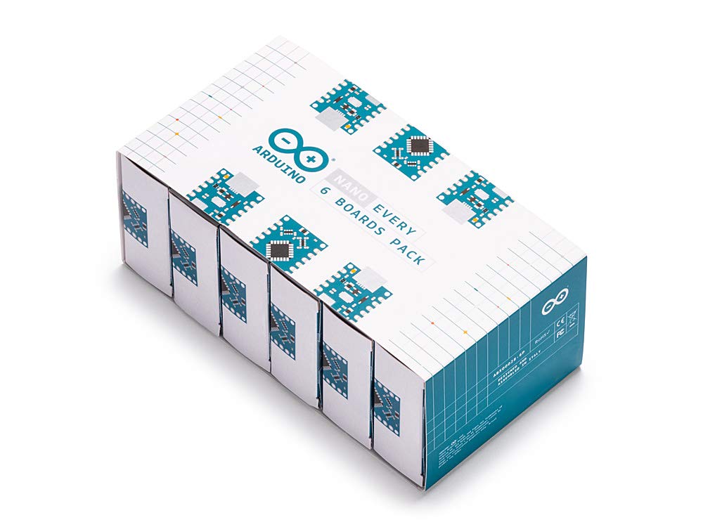 Arduino Nano Every (Single Board) [ABX00028-A] - ATmega4809 Microcontroller, 48KB Flash, 6KB SRAM, 20 Digital I/O Pins, 8 Analog Inputs, USB-C, Compatible with Arduino IDE for Embedded Projects