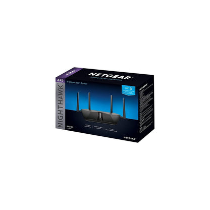 NETGEAR Nighthawk 6-Stream AX5400 WiFi 6 Router (RAX50) - AX5400 Dual Band Wireless Speed (Up to 5.4 Gbps) | 2,500 sq. ft. Coverage