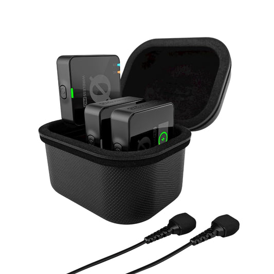 RØDE Wireless GO II Ultra-compact Dual-channel Wireless Microphone System with Built-in Microphones, On-board Recording and 200m Range for Filmmaking, Interviews and Content Creation