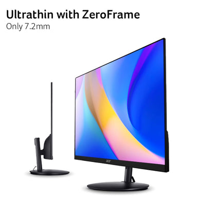 acer 21.5 Inch Full HD (1920 x 1080) IPS Ultra-Thin Zero Frame Computer Monitor (HDMI & VGA Port), SB220Q bi