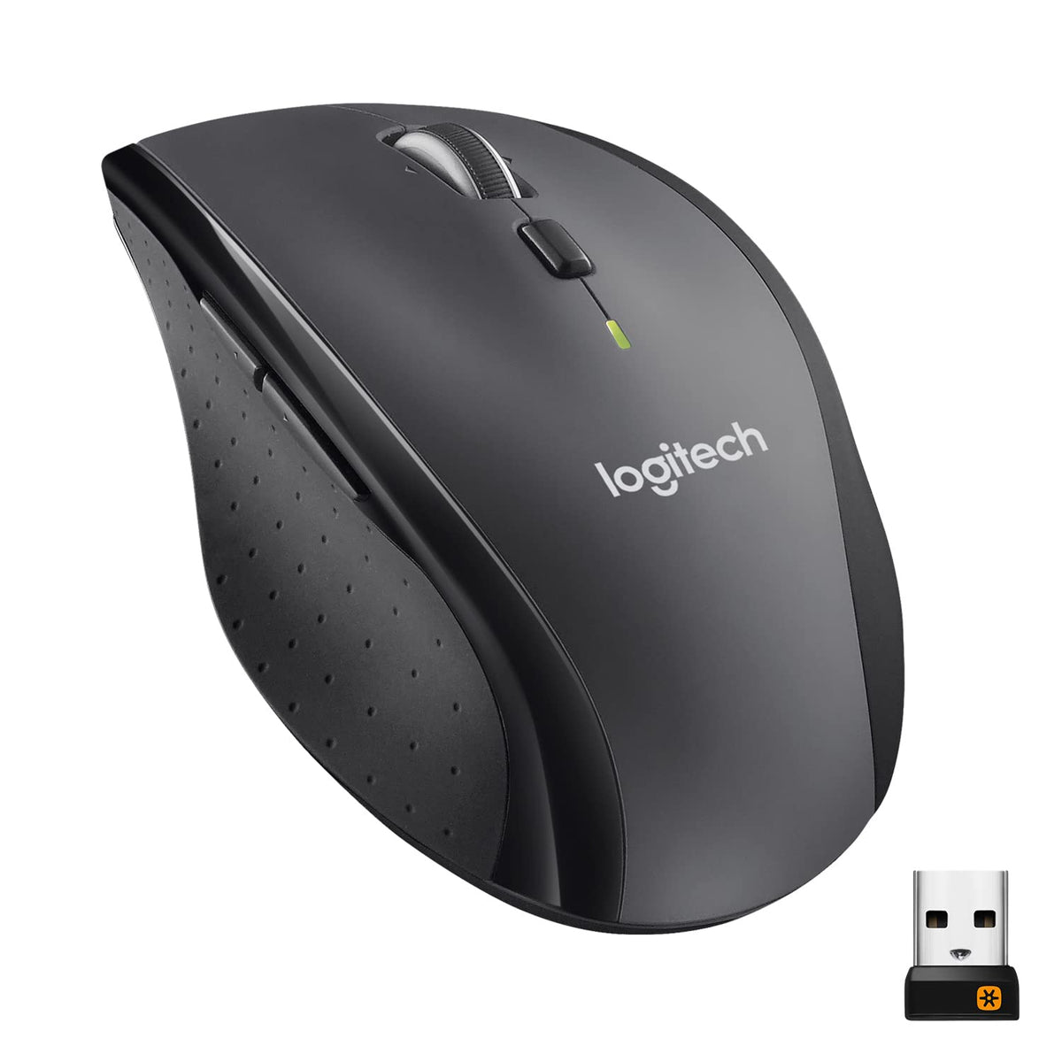 Logitech M720 Triathlon Multi-Device Wireless Mouse, Bluetooth, USB Unifying Receiver, 1000 DPI, 6 Programmable Buttons, 2-Year Battery, Compatible with Laptop, PC, Mac, iPadOS - Black