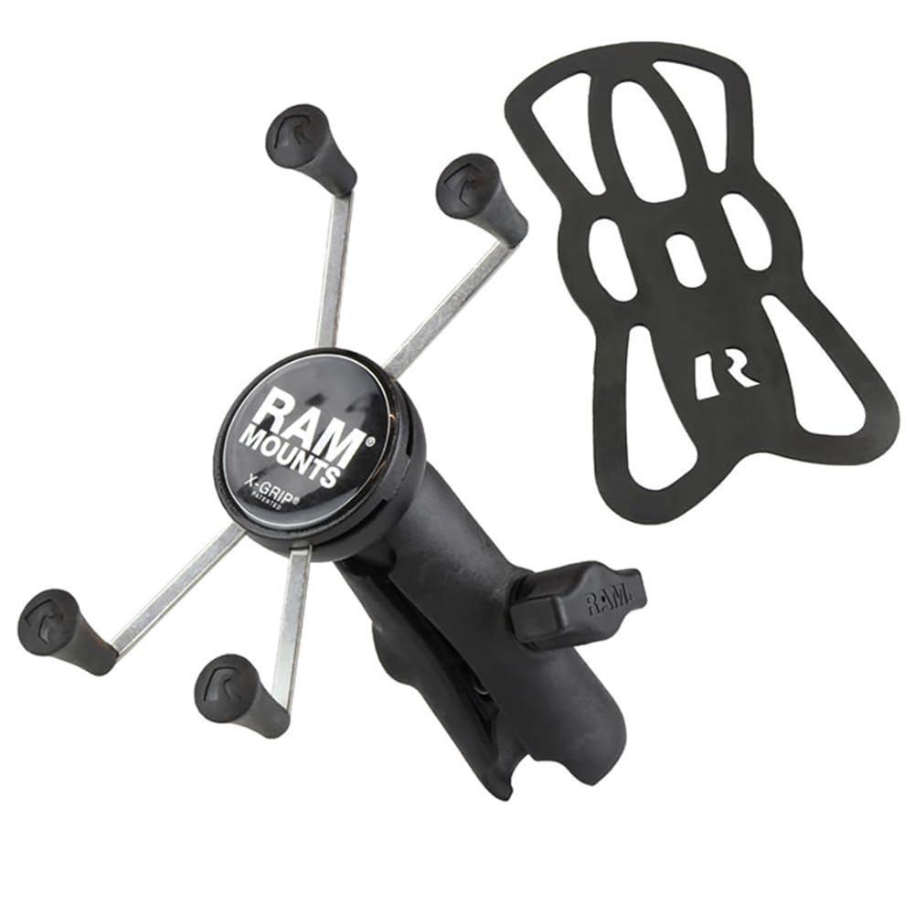 RAM MOUNTS X-Grip Small Phone Holder Mount with Medium Composite Double Socket Arm Compatible with RAM B Size 1" Ball Components RAP-HOL-UN7B-201U