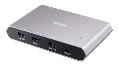 ATEN 2-Port USB-C Gen 2 Sharing Switch with Power Pass-Through | UK Version US3342