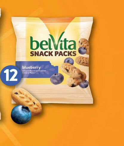 BelVita Breakfast Biscuits Variety Packs | 3 Natural Flavors - 12 Chocolate belVita Snack Packs, 12 Cinnamon Brown Snack Packs, and 12 Blueberry Snack Packs | Sameday Shippers Offers Free SameDay Shippers Branded Bag Clip