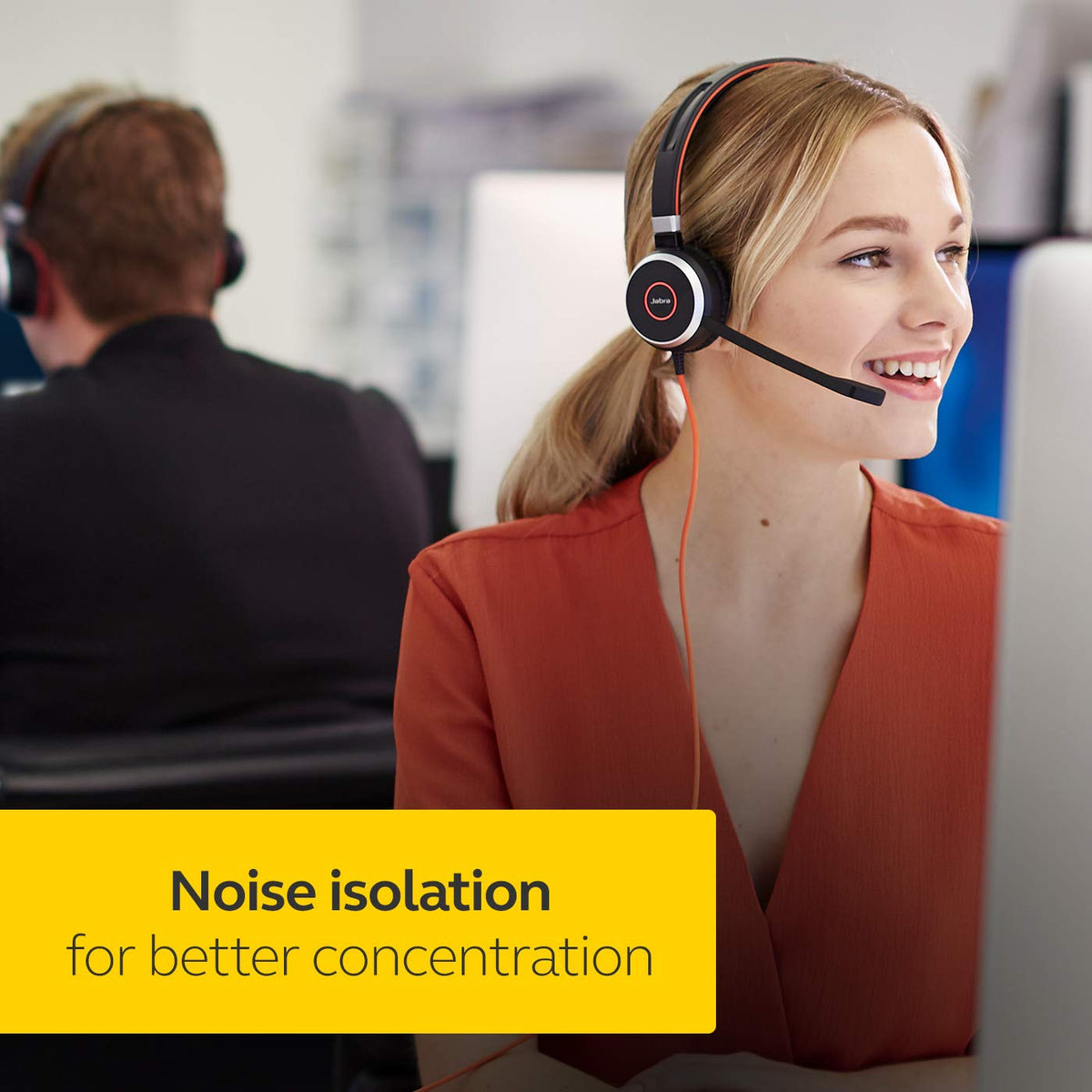 Jabra Evolve 40 Professional Wired Headset, Stereo, MS-Optimized – Telephone Headset for Greater Productivity, Superior Sound for Calls and Music, 3.5mm Jack/USB Connection, All-Day Comfort Design