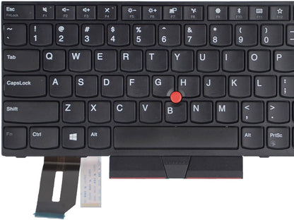 Replacement Keyboard Compatible with Lenovo IBM ThinkPad E480 E490 E495 L380 L390 L480 L490 T480S T490 T495 R480 R490 S2 3rd TP00091A with Pointer (No Backlight)