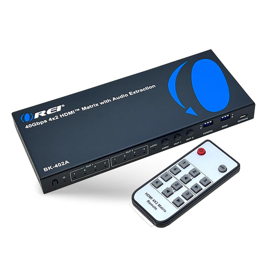 OREI HDMI Splitter 1 in 2 out - Ultra HD 4K @ 30Hz, HDCP, 3D & Full HD 1080P Support for Xbox, PS4, Blu-ray, HDTV - Adapter Included