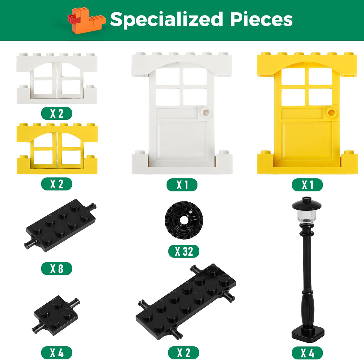 HUIZDQ 1500 Pieces Building Bricks, Classic Bulk Small Blocks, Classic Bricks Set Basic Building Blocks Compatible with All Major Brands