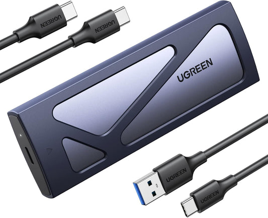 UGREEN SSD Enclosure, Tool-Free USB C External, 10Gbps M.2 NVMe to USB Adapter/Reader Supports M and B&M Keys and Size 2230/2242 /2260/2280 SSDs