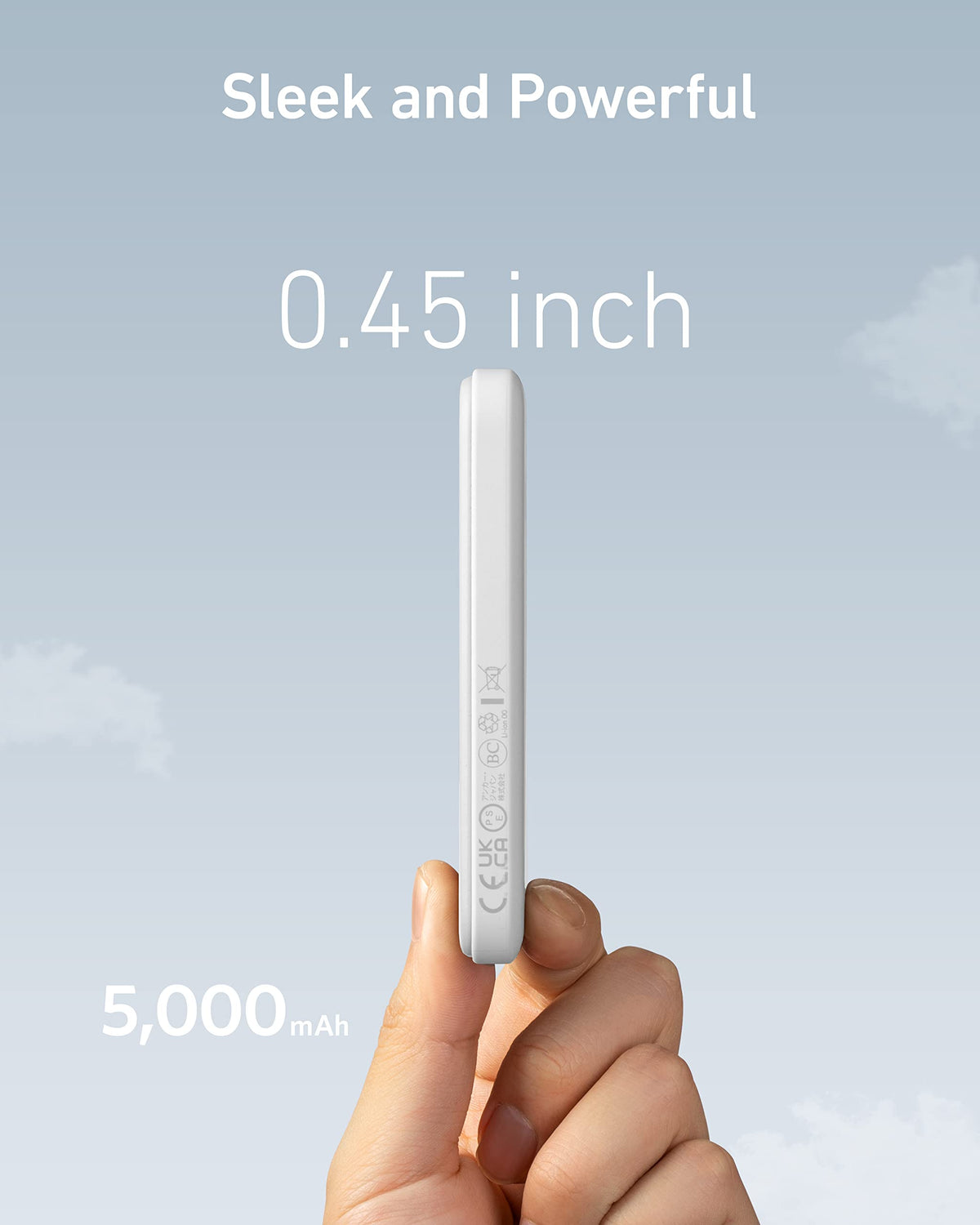 Anker 621 Magnetic Portable Charger (MagGo), 5,000mAh Wireless Power Bank with USB-C Cable, Magsafe-Compatible Battery Pack for iPhone 16/15/14/13/12 Series