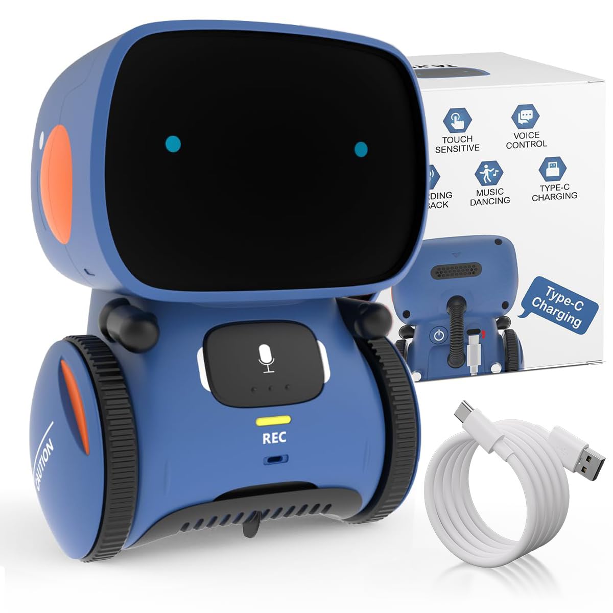 98K Robot Toys for Girls and Boys Rechargeable, Touch and Voice Control Robots Interactive Talking Smart Partner and Teacher with Singing, Dancing, STEM Toy Gifts for Kids Age 3 and Up