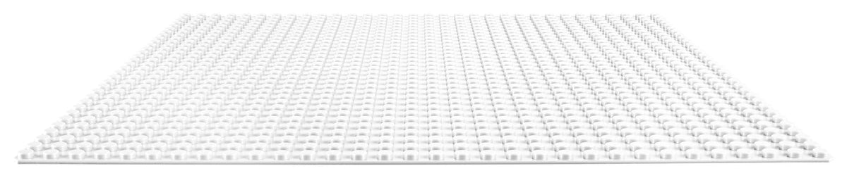 LEGO Classic White Baseplate, Square 32x32 Stud Foundation to Build, Play, and Display Brick Creations, Great for Snowy and Winter Landscapes, 11026