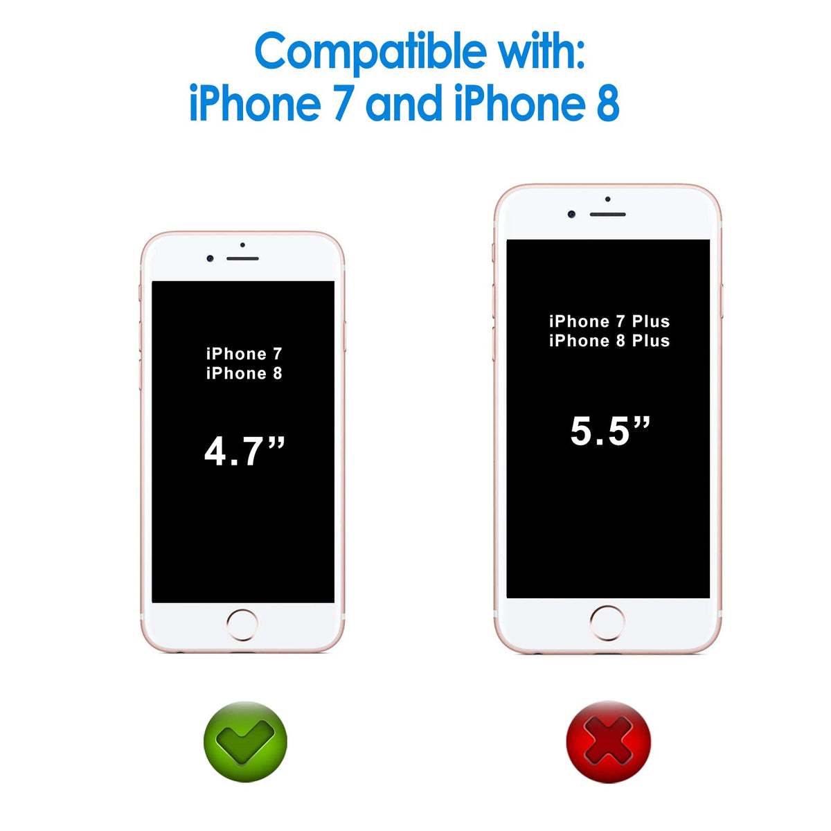 JETech Screen Protector for iPhone 8 Plus and iPhone 7 Plus 5.5-Inch, Tempered Glass Film, 2-Pack
