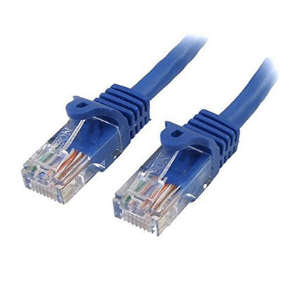 StarTech.com 3 ft. (0.9 m) Cat5e Ethernet Cable - Power Over Ethernet - Snagless - Blue - Ethernet Network Cable (RJ45PATCH3)