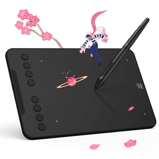 XPPen Updated Deco 01 V3 Drawing Tablet-16384 Levels of Pressure Battery-Free Stylus, 10x6 Inch OSU Graphic Tablet, 8 Hotkeys for Digital Art, Teaching, Gaming Drawing Pad for Chrome, PC, Mac, Android