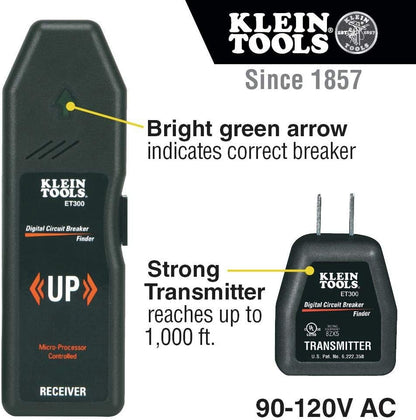 Klein Tools ET300 Circuit Breaker Finder, Finds Electrical Circuit Breaker of 120V Standard Electrical Outlet