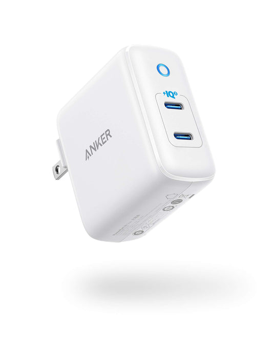 Anker USB C Charger, 40W 2-Port PIQ 3.0, PowerPort III Duo Type C Foldable Fast Charger, Power Delivery for iPhone 15/15 Plus/15 Pro/15 Pro Max/14, Galaxy, Pixel, iPad/iPad mini, and More