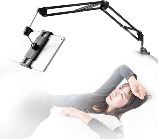 SAMHOUSING Tablet Stand for Bed,360 Degree Rotating Bed Tablet Mount Holder Stand with Aluminum Arm for iPad,iPhoneXS,N-Switch, Amazon Kindle Fire,or Other 4.7~12.9 inch-Screen Devices