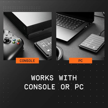 WD_BLACK 4TB P10 Game Drive, Portable External Hard Drive, Works with Playstation, Xbox, & PC - WDBA3A0040BBK-WESN