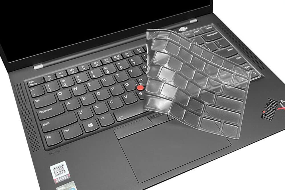 Silicone Keyboard Skin Compatible for 2021 Lenovo ThinkPad X1 Carbon Gen 9 Laptop 14", 2021 Thinkpad X1 Yoga 14", 2021 Thinkpad X1 Yoga Gen 6 14" Laptop (NOT Fit 2020-2017 release old Versions) (Black